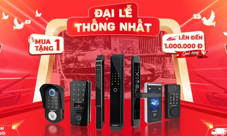 Khóa vân tay TOHO – Ưu đãi đặc biệt mừng 50 năm Giải phóng miền Nam