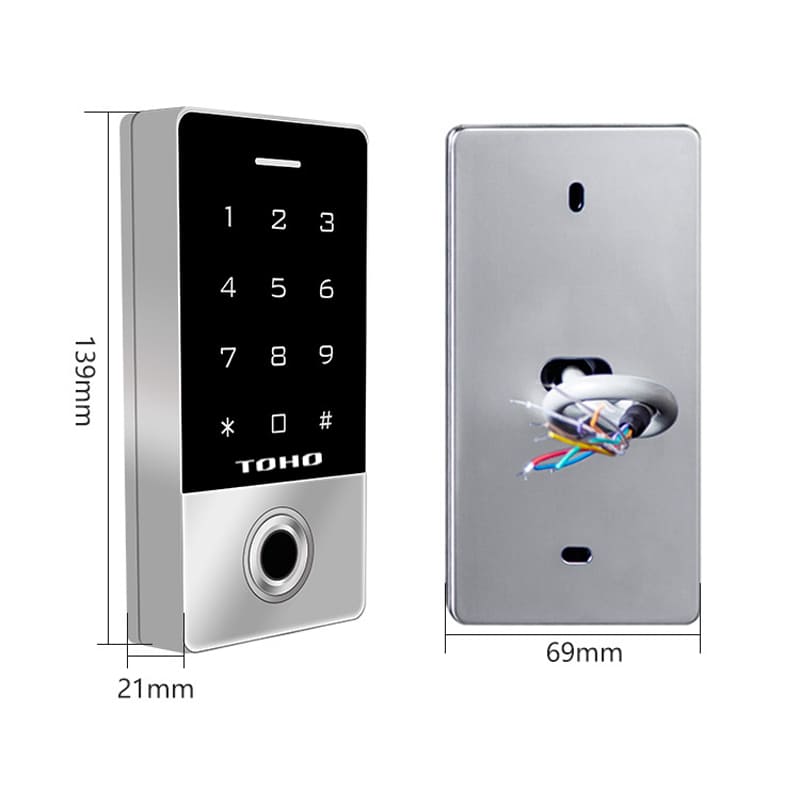 Kích Thước Đầu Đọc Kiểm Soát Cửa Cổng TOHO TH597
