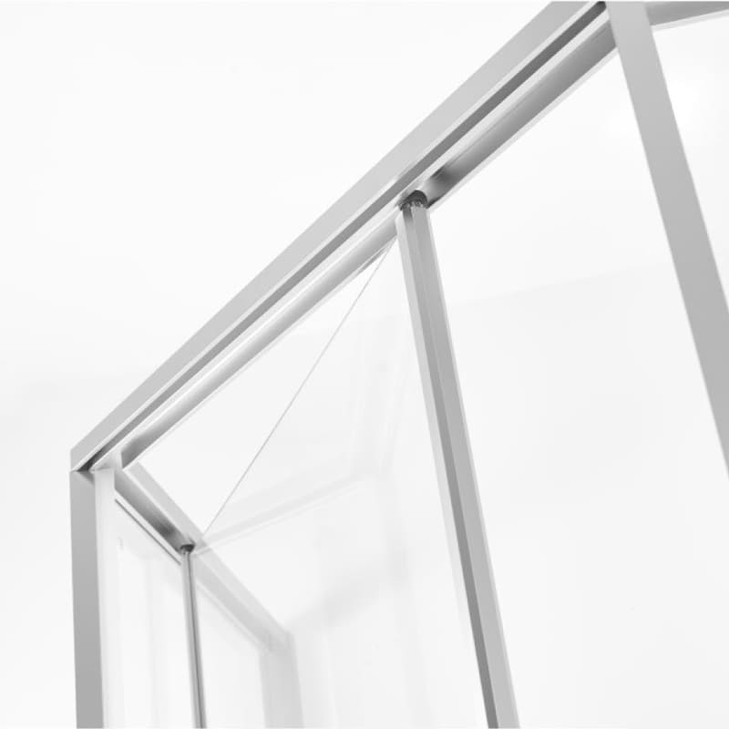 Chi tiết khung inox hệ slim của cửa lùa 135 độ