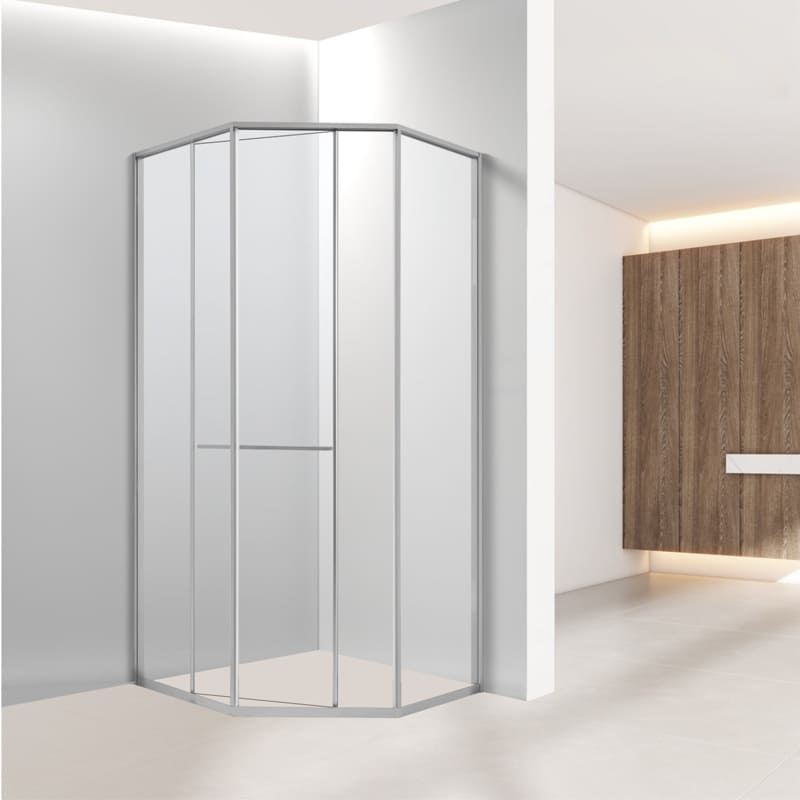 Mẫu cửa lùa 135 khung inox hệ slim TOHO TH637