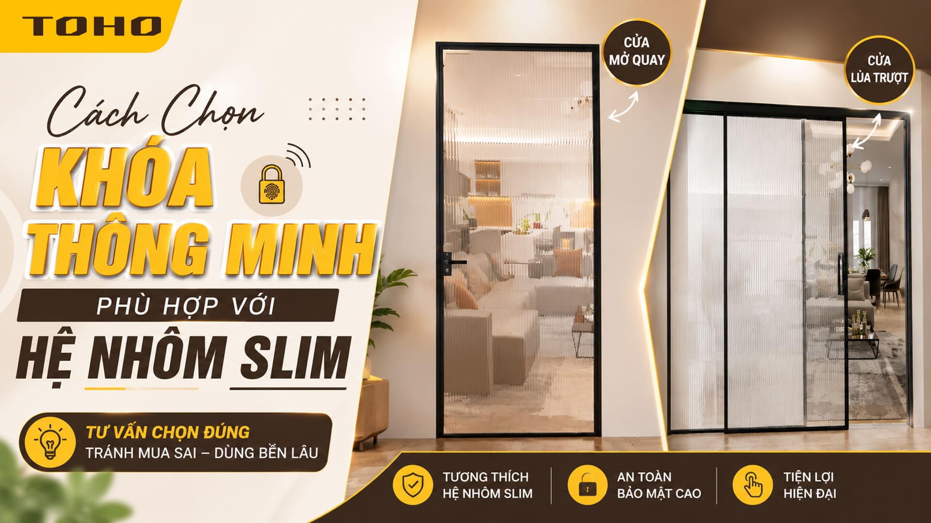 Cách Chọn Khóa Thông Minh Phù Hợp Với Hệ Nhôm Slim