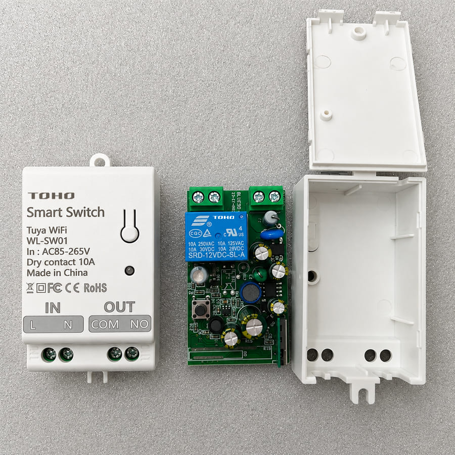 Thông số kỹ thuật công tắc điều khiển từ xa qua wifi TOHO TH711 kích thước 74x37x24mm