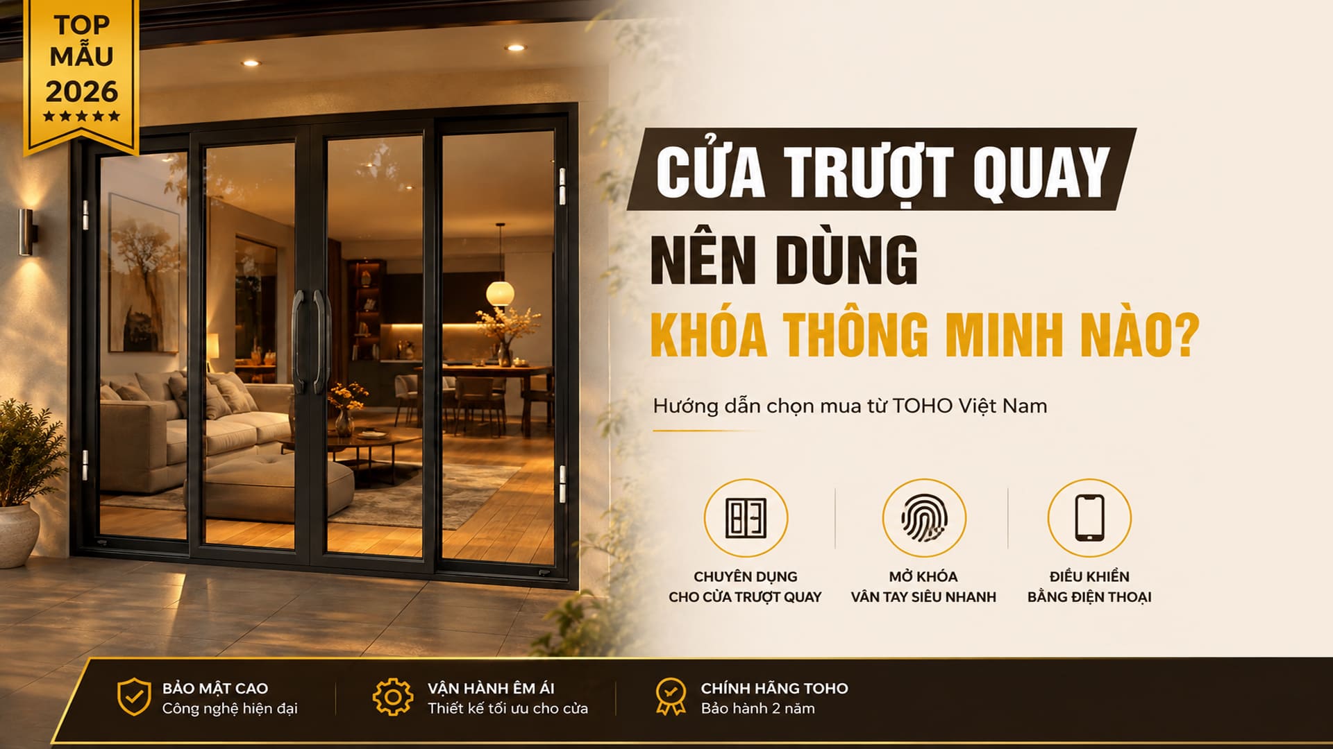 Cửa Trượt Quay Nên Dùng Khóa Thông Minh Nào?