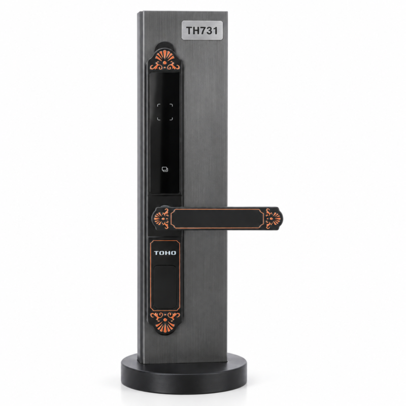 Khóa vân tay 2 mặt màu đồng cổ TOHO TH731