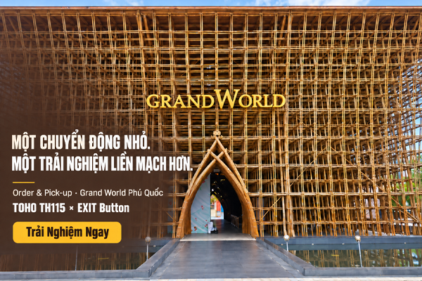 cửa tự động cho quán cà phê TOHO tại Grand World Phú Quốc