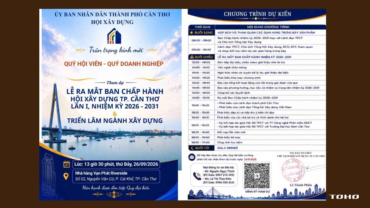TOHO VIỆT NAM đồng hành cùng Hội Xây dựng TP. Cần Thơ tại Triển lãm ngành Xây dựng 2026 3