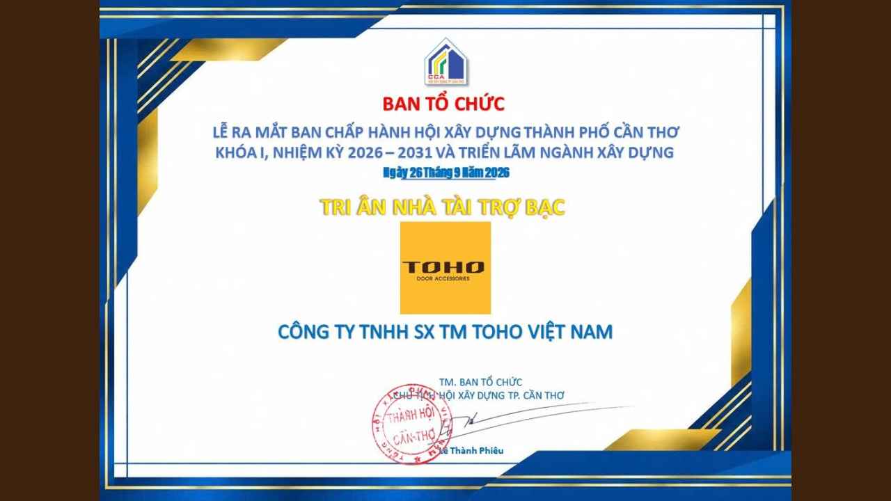 TOHO VIỆT NAM đồng hành cùng Hội Xây dựng TP. Cần Thơ tại Triển lãm ngành Xây dựng 2026 bg